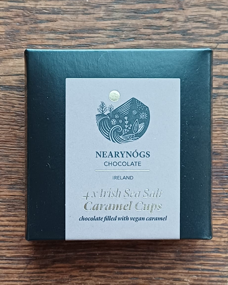 Irish Sea Salt Chocolate Caramel cups- vegan – NearyNógs Stoneground ...