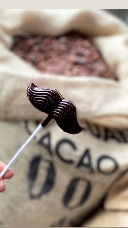 Moustache Chocolate Lolly