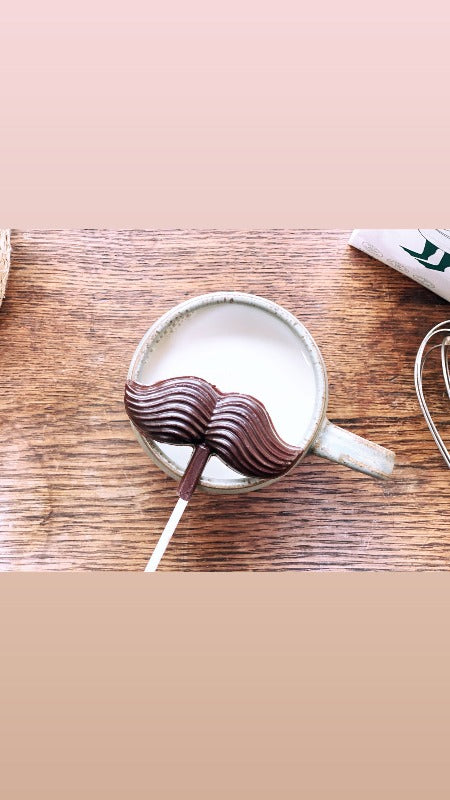 Moustache Chocolate Lolly